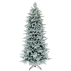 7.5FT Slim Snowy Kelford Fir Puleo Artificial Christmas Tree | AT73